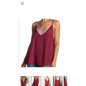 Free people cami with‎ lace insert